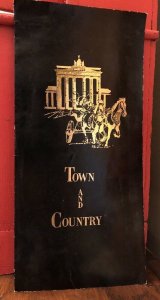 Vintage 60s TOWN & COUNTRY Large Restaurant Menu Dallas TX Texas