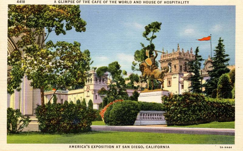 CA - San Diego. 1940 America's Expo at San Diego. Café of the World, House o...