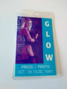 Glow Press Photo Sports Event Pass 1991 Gorgeous Ladies Of Wrestling Hollywood 