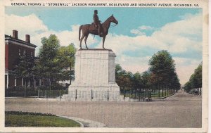 Richmond VA, Confederate Monument, Stonewall Jackson, ca. 1920, Civil War