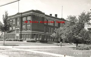 329869-Iowa, Red Oak, RPPC, High School Building, Photo No 37710