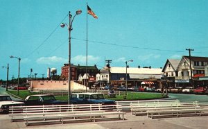 Rehoboth Avenue Looking West From Boardwalk Rehoboth Beach Delaware DE Postcard