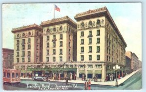 SACRAMENTO, California CA ~ TRAVELERS HOTEL 1914 J.L. Flanagan Prop. Postcard