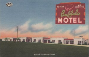 Postcard Buffalo Motel Lincoln Nebraska NE