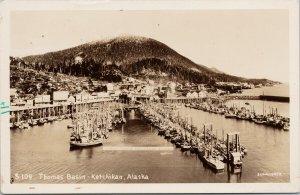 Ketchikan Alaska Thomas Basin Boats S109 1947 Schallerer Real Photo Postcard G99