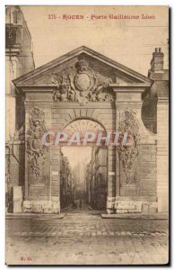 Old Postcard Rouen Porte Guillaume lion