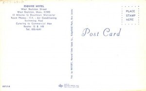 Esquire Motel West Boylston, Massachusetts Postcard