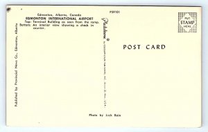 EDMONTON, Alberta Canada ~ INTERNATIONAL AIRPORT SCENES  c1950s Postcard