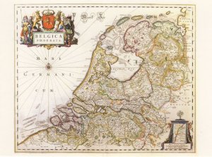 Belgium Map Character Rare Postcard