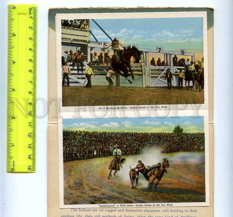 202180 USA GREAT WEST Cowboy & Indian set of 16 views in cover
