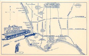 Postcard Smith Bros. Fish Shanty Restaurant Walteria South Torrance CA