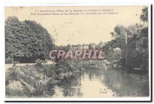 Old Postcard Beautiful Marne sites Nogent le Perreux