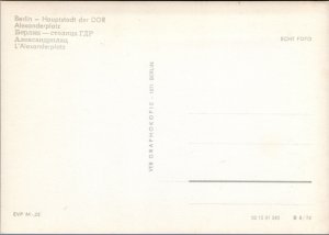 Postcard RPPC Germany Berlin   Alexander Square