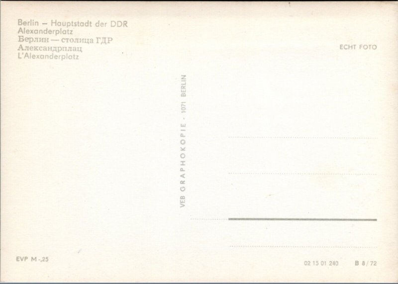 Postcard RPPC Germany Berlin   Alexander Square