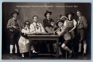 Innsbruck Austria Postcard National Sanger Society Berchtold c1910 RPPC Photo