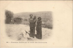 PC ROUTE DES CARAVANES FEMMES GALLAS ETHIOPIA ETHNIC TYPE (a28175)