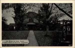 Waverly Tennessee TN Home of Jesse James Vintage Postcard