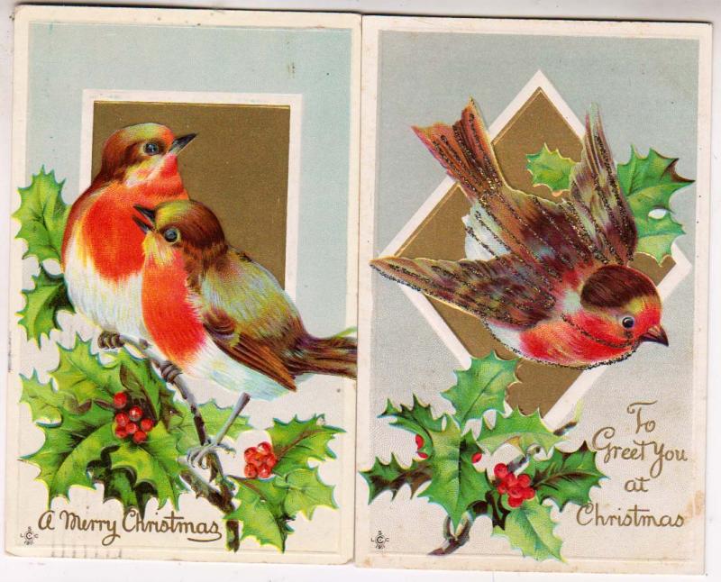 2 - Xmas Cards with Birds