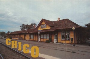 Chico, CA California  TRAIN DEPOT  Railroad Station  4X6 Continental Postcard