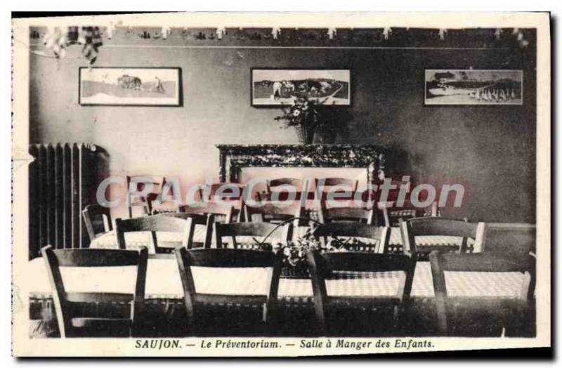 Old Postcard Saujon Preventorium The Dining Room Kids