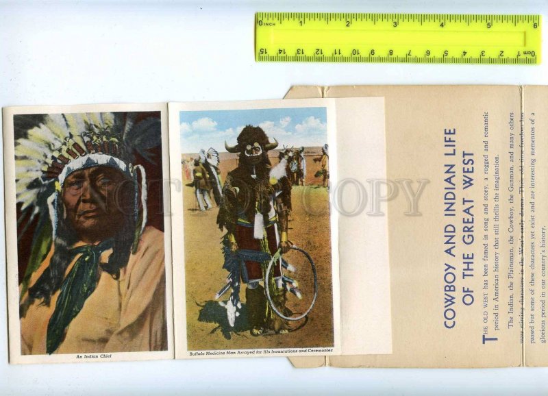 202180 USA GREAT WEST Cowboy & Indian set of 16 views in cover