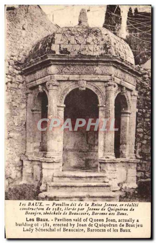 Old Postcard Baux Pavilion told of Queen Jeanne