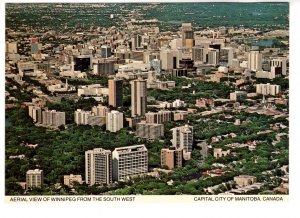 Aerial, Downtown from South West, Winnipeg, Manitoba