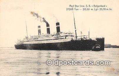 Red Star Line SS Belgenland Ship Unused 