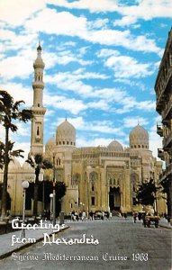 Shrine Mediterranean Cruise 1963, Mosque Alexandria Egypt, Egypte, Africa Wri...