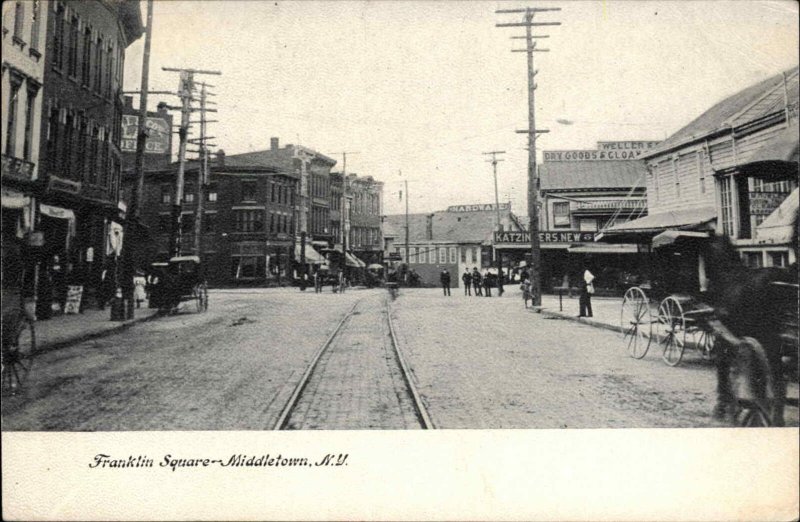 Middletown NY Franklin Square c1910 Postcard