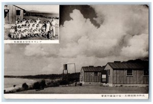 Yokosuka Japan Postcard Japan School Camp Class Picture Building c1940's