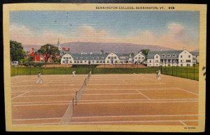 Vintage Postcard 1934 Bennington College, Tennis Court, Bennington, Vermont (VT)