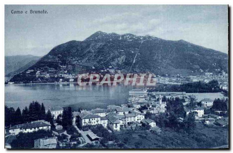 Old Postcard Italy italia Como e Brunate