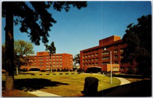 VINTAGE POSTCARD TAYLOR & KIERN HALLS MISSISSIPPI STATE COLLEGE FOR WOMEN 1960s