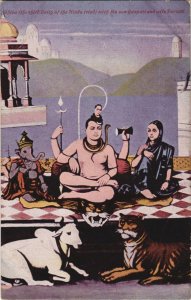 PC SHIVA GANAPATI AND PARVATI INDIA (a25844)