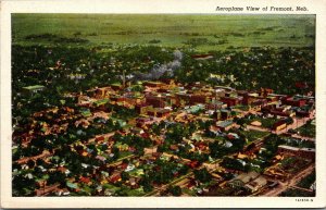 Vtg 1930s Aerial View of Fremont Nebraska NE Unused Linen Postcard