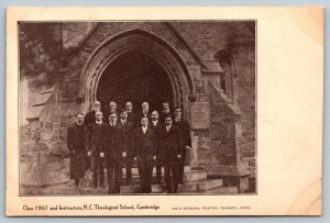 N. C. Theological School  Cambridge UK Class of 1907 and Instructors   Postcard