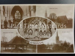 Vintage RP - Oakham Multiview - showing Buttercross & STocks, All Saints, Castle