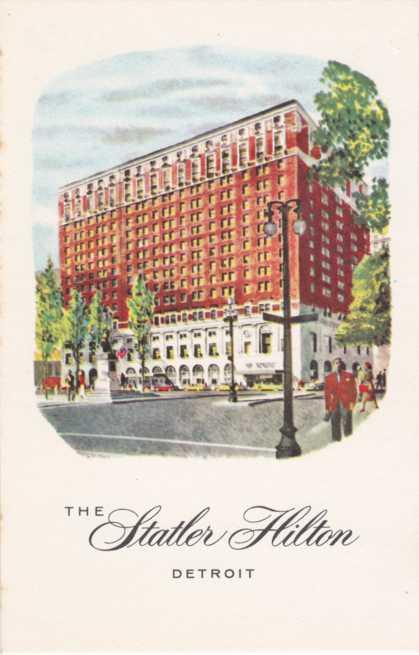 Statler Hilton Hotel Grand Circus Park at Washington Blvd Detroit MI Michigan