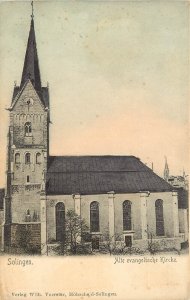 Hand-Colored Postcard: Solingen Germany, Alte Evangelische Kirche/ Church
