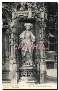 Postcard Ancient Church of Brou Figure of Philibert Mausoleum