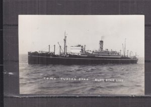 BLUE STAR LINE  TUSCAN STAR  Ship, 1898 ppc., REPRINT