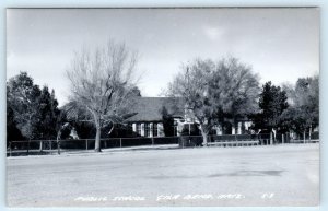 RPPC GILA BEND, Arizona AZ ~ PUBLIC SCHOOL ca 1940s Maricopa County Postcard