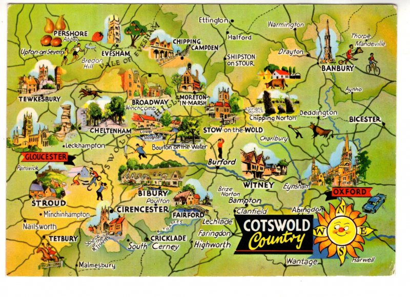 Pictorial Map, Cotswold Country