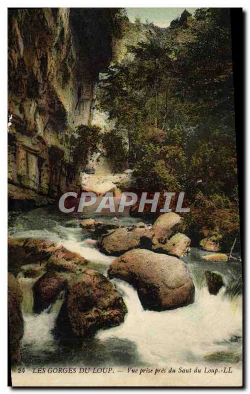 Old Postcard Gorges Du Loup Vue Prize Leaping wolf