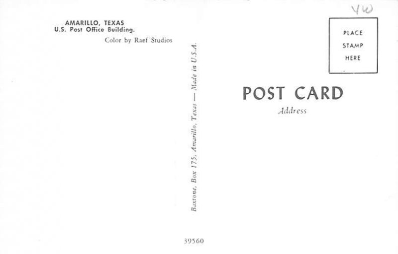 U S Post Office - Amarillo, Texas TX