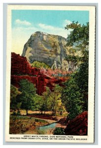Vintage 1940's Postcard Union Pacific Railroad Zion National Park