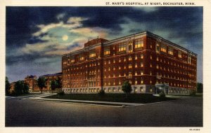 MN - Rochester. St Mary's Hospital at Night
