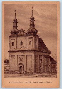 Poland Postcard Mother of God Church Raciborz Church c1920's Antique