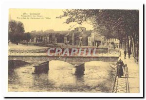 Quimper Old Postcard Perspective docks View from the boulevard of & # 39odet